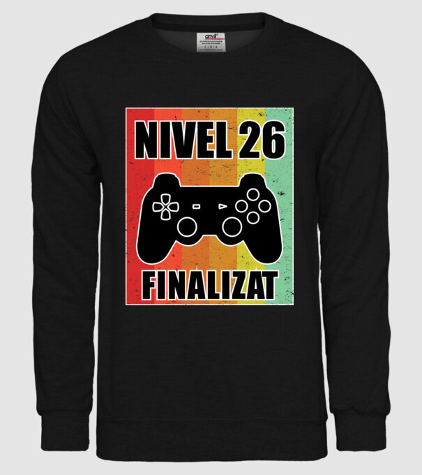 Nivel 26 finalizat model negru pe tricou