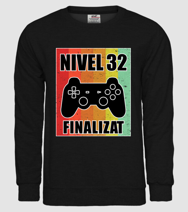 Nivel 32 finalizat model negru pe tricou