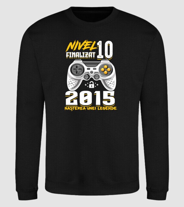 Nivel Finalizat 10 model negru pe tricou