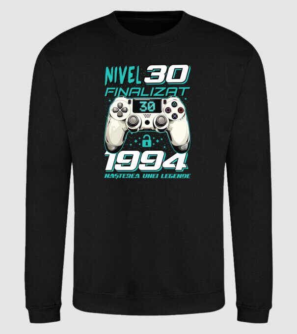 Nivel finalizat 30 1995 model negru pe tricou