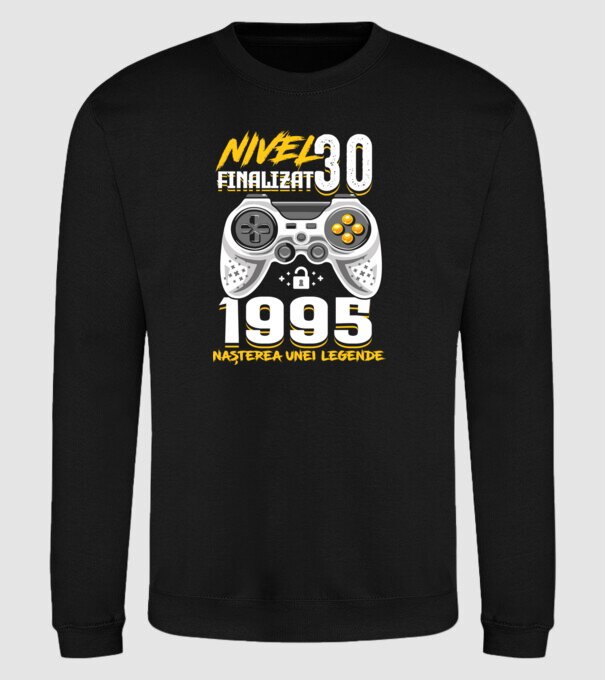 Nivel Finalizat 30 model negru pe tricou