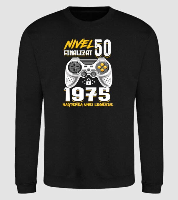Nivel Finalizat 50 model negru pe tricou