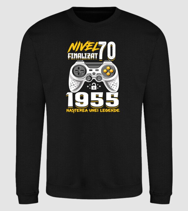 Nivel Finalizat 70 model negru pe tricou