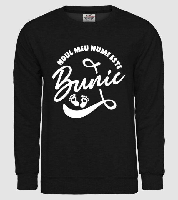 Noul meu nume este Bunic model negru pe tricou