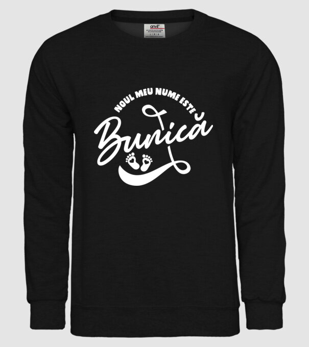 Noul meu nume este Bunică model negru pe tricou