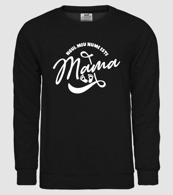 Noul meu nume este Mama model negru pe tricou