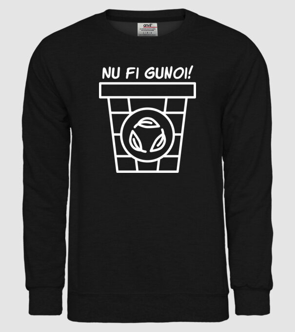 Nu fi gunoi model negru pe tricou