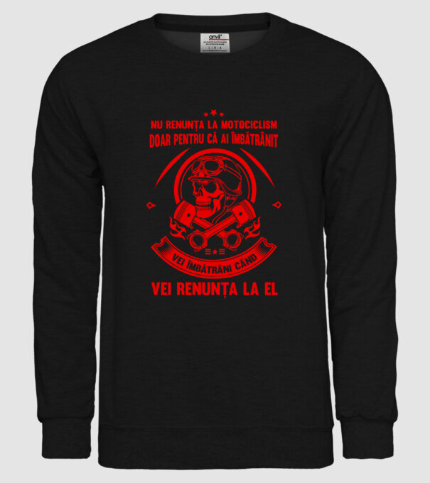 nu renunța la motociclism doar pentru că ai îmbătrânit, vei îmbătrâni când vei renunța la el model negru pe tricou