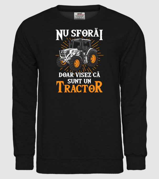 Nu sforăi, doar visez că sunt un Tractor model negru pe tricou