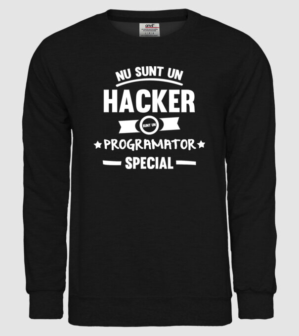 Nu sunt un hacker, sunt un programator special model negru pe tricou