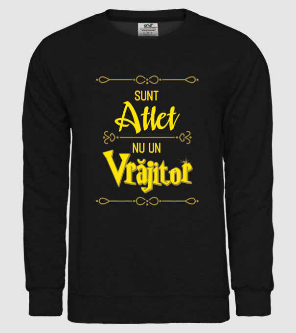 Sunt ATLET, nu un vrăjitor model negru pe tricou