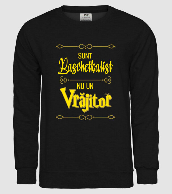 sunt baschetbalist, nu un vrăjitor model negru pe tricou