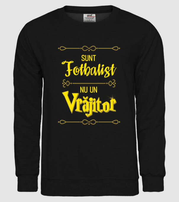sunt fotbalist, nu un vrăjitor model negru pe tricou