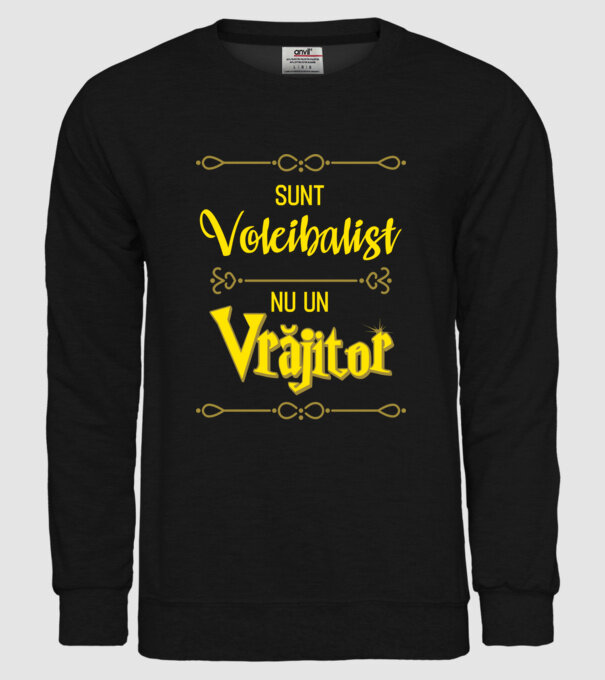 sunt voleibalist, nu un vrăjitor model negru pe tricou