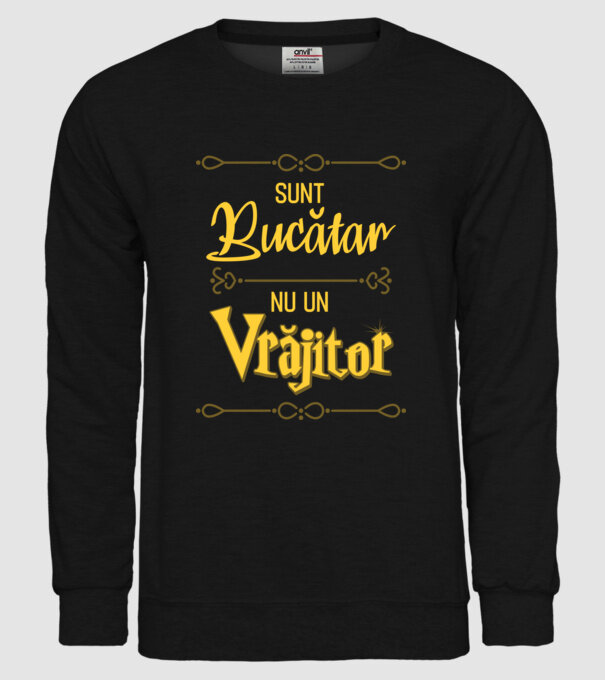 Sunt bucătar, nu un vrăjitor model negru pe tricou