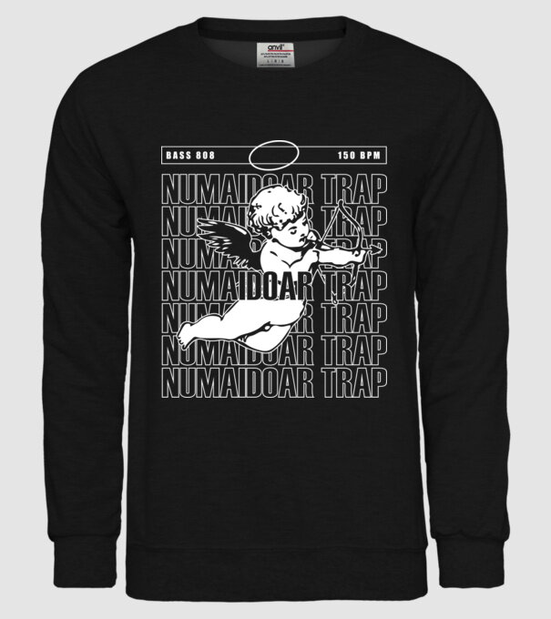 numaidoar trap model negru pe tricou