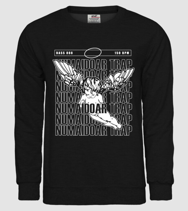 numaidoar trap model negru pe tricou