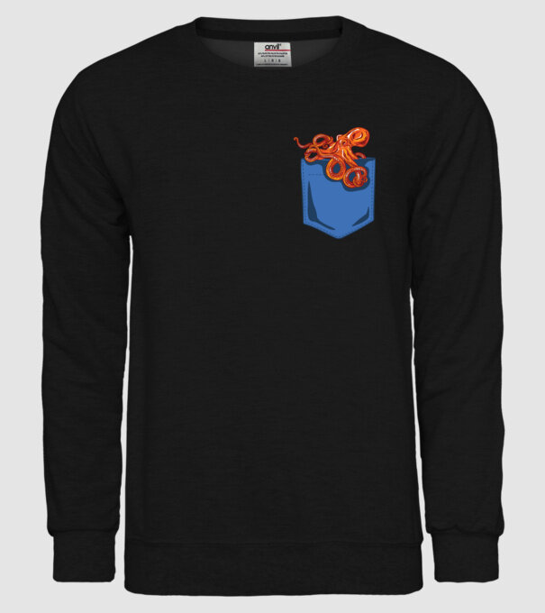 Octopus model negru pe tricou