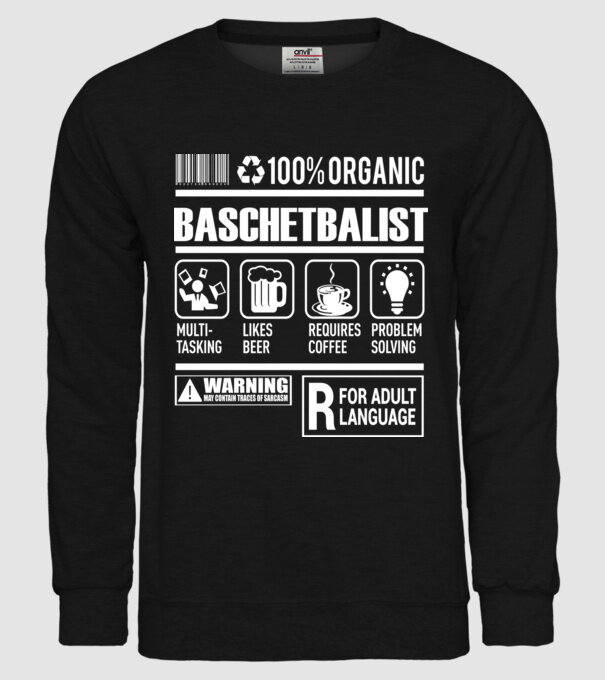 BASCHETBALIST model negru pe tricou