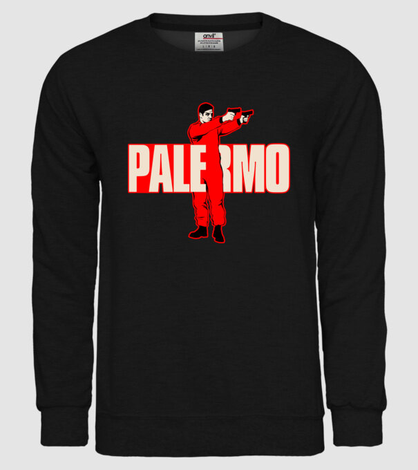 palermo la casa de papel model negru pe tricou