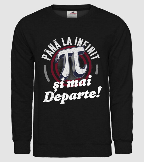 Până la infinit și mai departe! model negru pe tricou