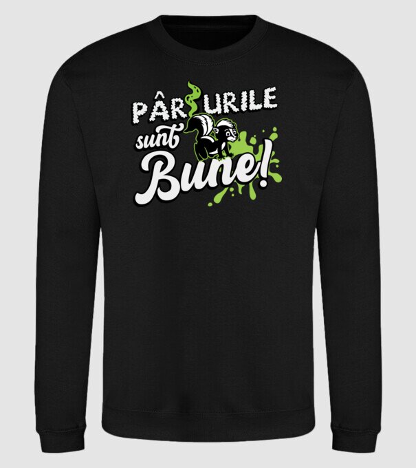 Pârțurile sunt bune model negru pe tricou