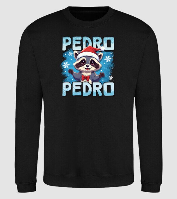 Pedro pedro retro xmas model negru pe tricou