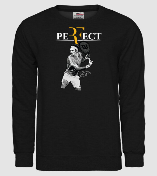 peRFect model negru pe tricou