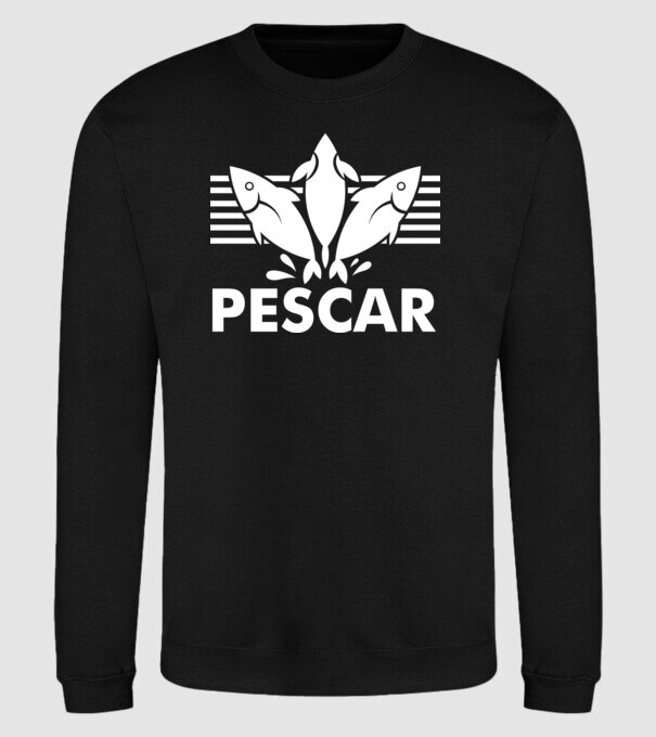 Pescar original model negru pe tricou