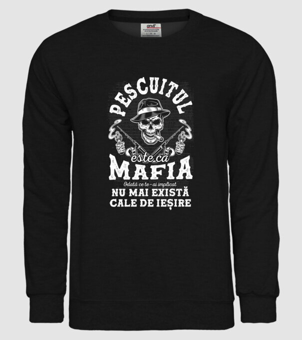 Pescuitul este ca mafia, odată ce te-ai implicat, nu mai există cale de ieșire model negru pe tricou