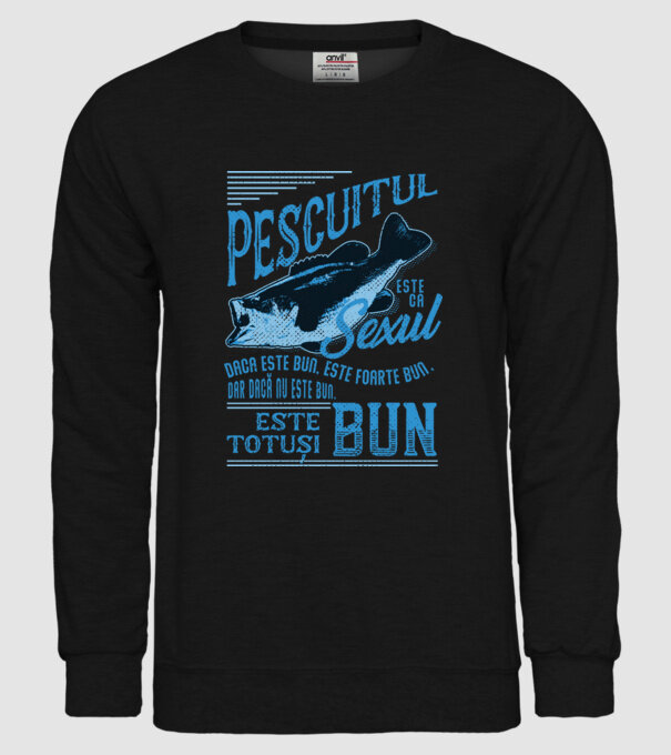 pescuitul este ca sexul, dacă este bun, este foarte bun, dar dacă nu este bun, este totuși bun model negru pe tricou