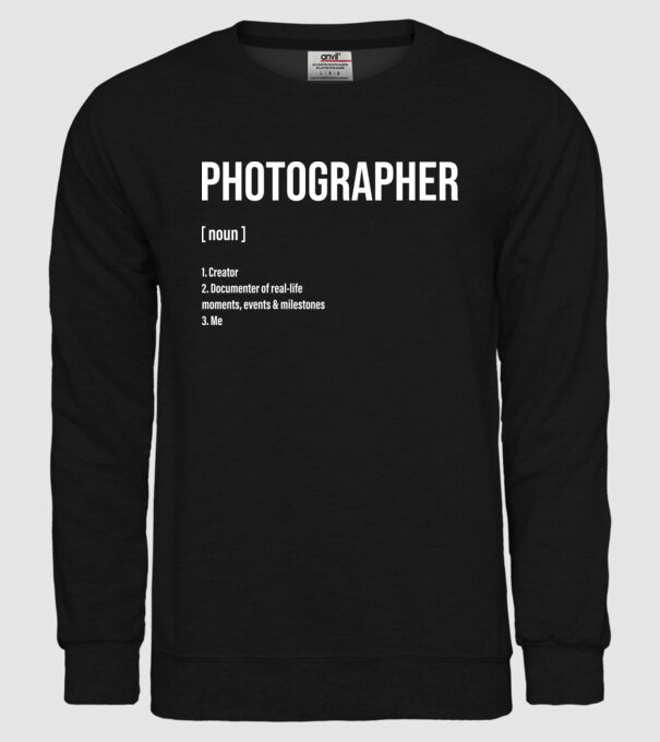 Photographer model negru pe tricou