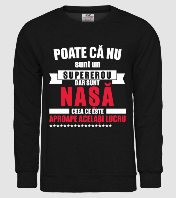 Poate că nu sunt un supererou, dar sunt nașă, ceea ce este aproape același lucru model negru pe tricou