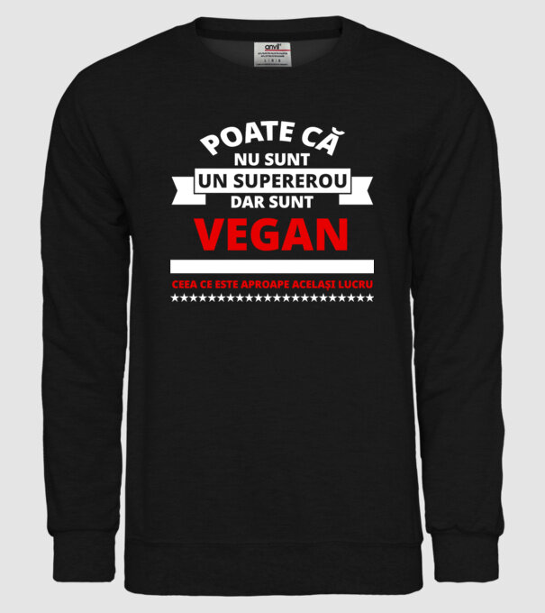 poate că nu sunt un supererou, dar sunt vegan, ceea ce este aproape același lucru model negru pe tricou