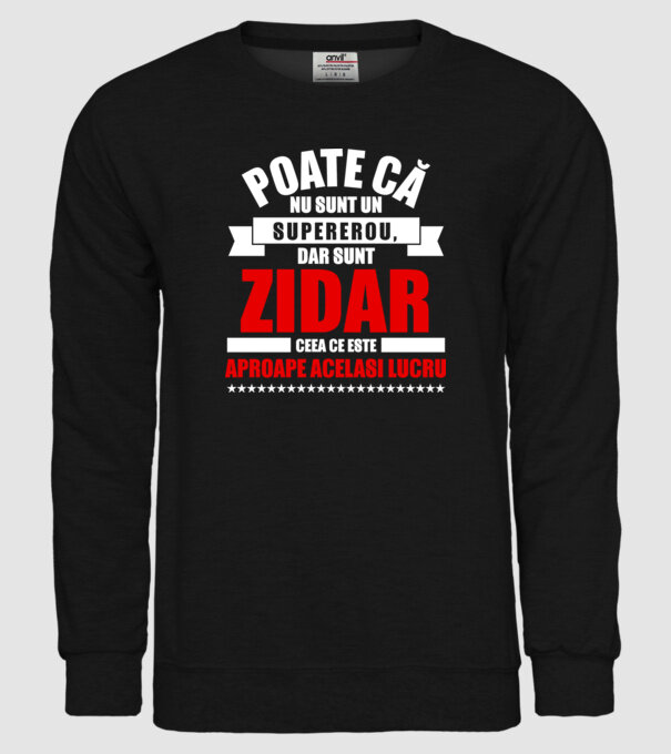 Poate că nu sunt un supererou, dar sunt ZIDAR, ceea ce este aproape același lucru model negru pe tricou