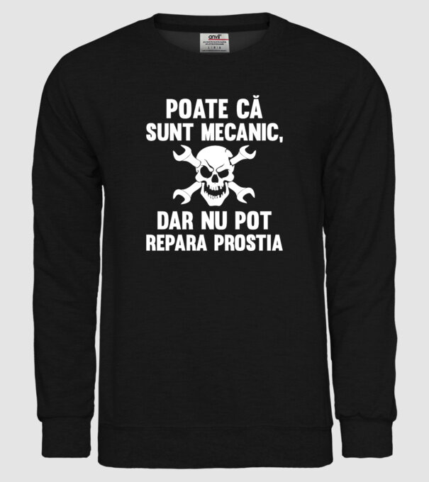 Poate că sunt mecanic, dar nu pot repara prostia model negru pe tricou