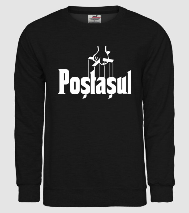 poștașul model negru pe tricou