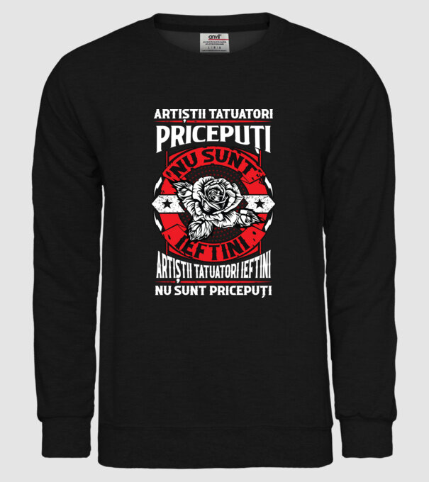 artiștii tatuatori pricepuți nu sunt ieftini, artiștii tatuatori ieftini nu sunt pricepuți model negru pe tricou