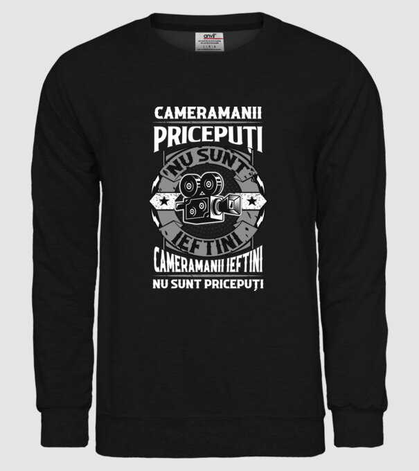 cameramanii pricepuți nu sunt ieftini, cameramanii ieftini nu sunt pricepuți model negru pe tricou