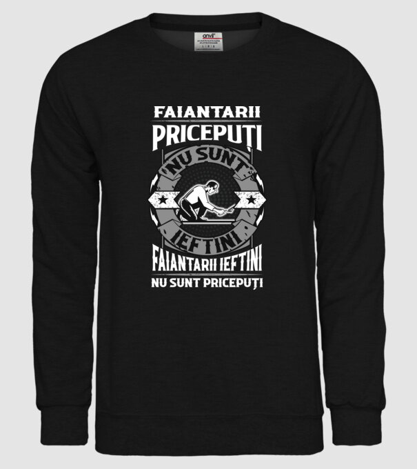faianțarii pricepuți nu sunt ieftini, faianțarii ieftini nu sunt pricepuți model negru pe tricou