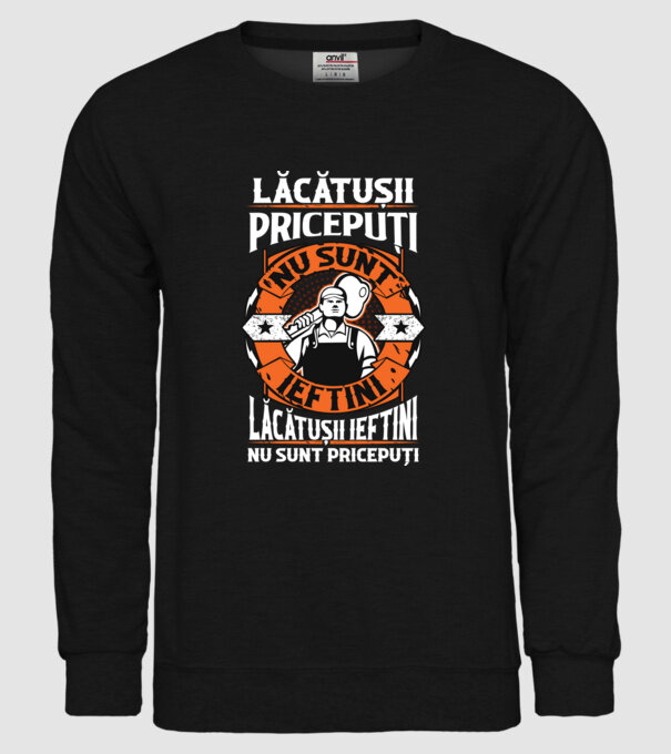 lăcătușii pricepuți nu sunt ieftini, lăcătușii ieftini nu sunt pricepuți model negru pe tricou