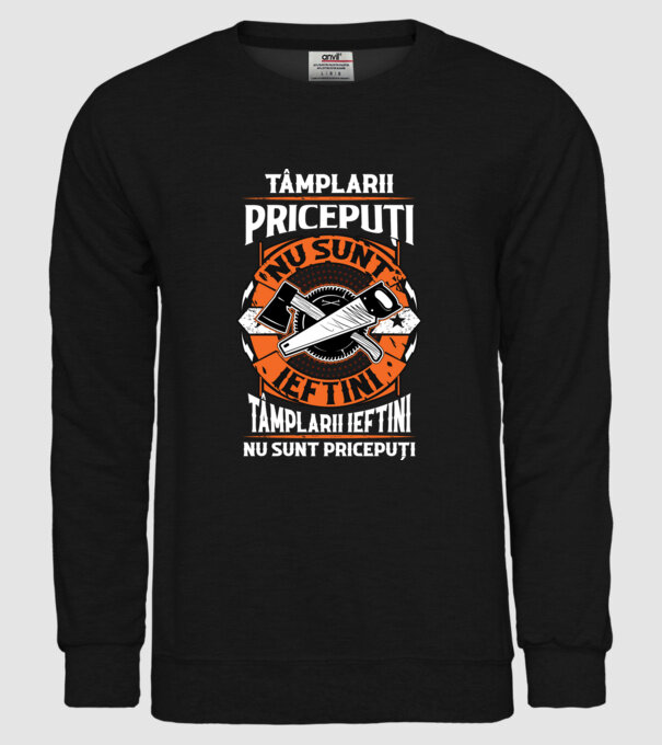 tâmplarii pricepuți nu sunt ieftini, tâmplarii ieftini nu sunt pricepuți model negru pe tricou