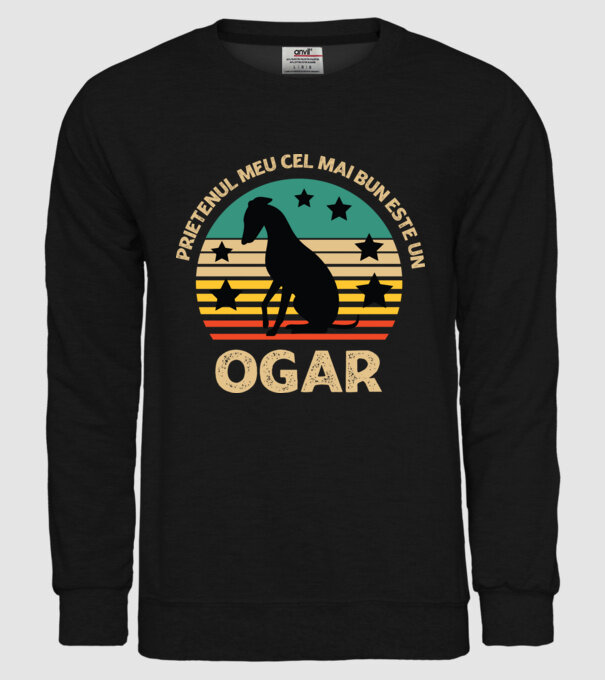 Prietenul meu cel mai bun este un ogar model negru pe tricou