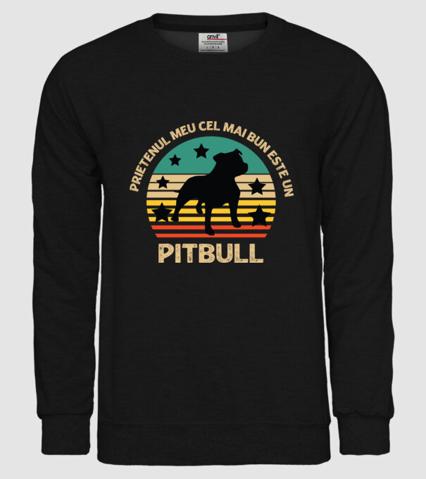Prietenul meu cel mai bun este un pitbull model negru pe tricou