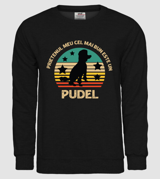 Prietenul meu cel mai bun este un pudel model negru pe tricou