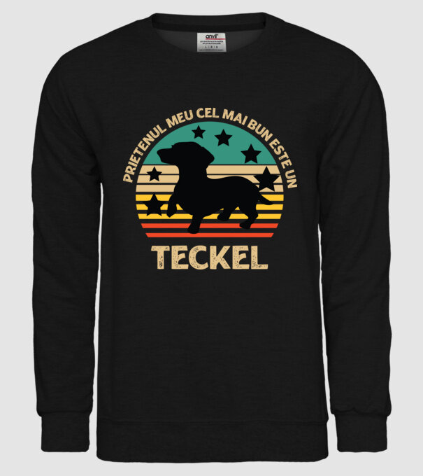 Prietenul meu cel mai bun este un teckel model negru pe tricou