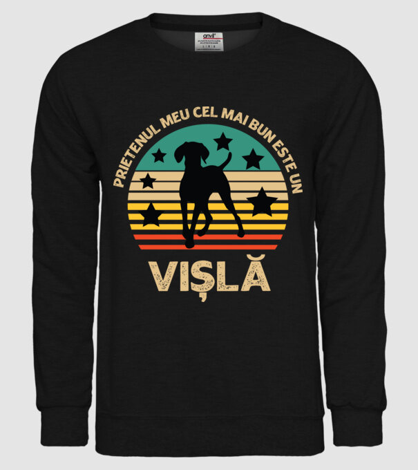Prietenul meu cel mai bun este o vișlă model negru pe tricou