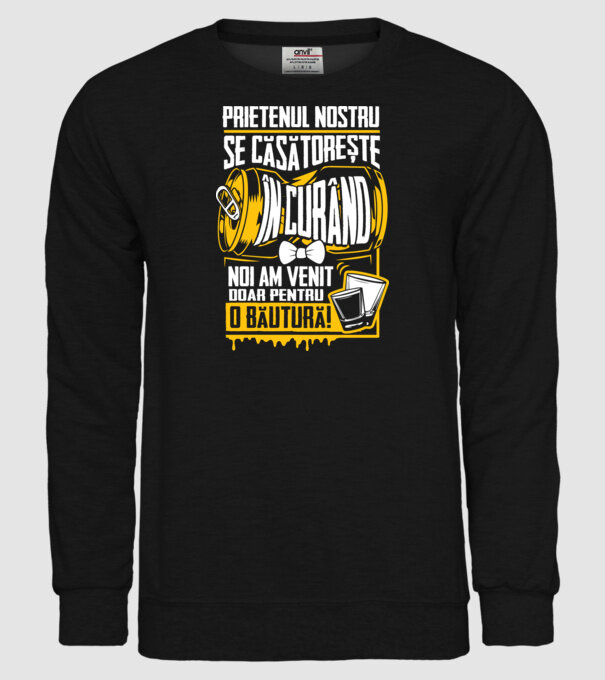 Prietenul nostru se căsătorește în curând model negru pe tricou