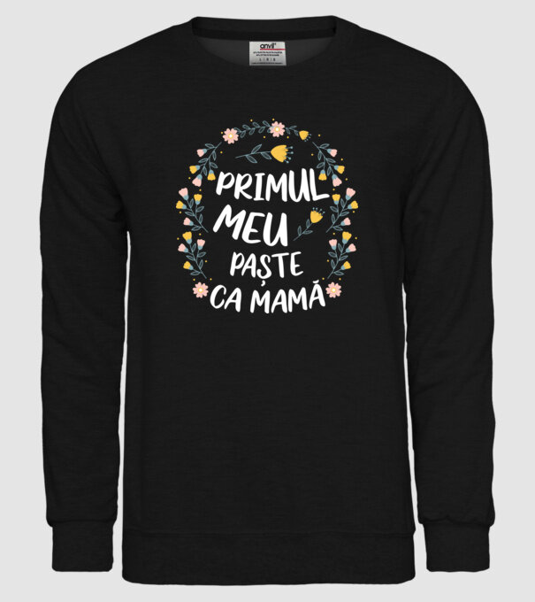 Primul meu Paște ca mamă model negru pe tricou