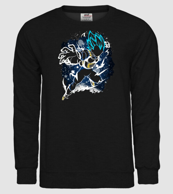 prince vegeta dragonball model negru pe tricou